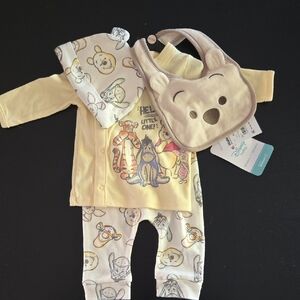 Disney Baby Set with Yellow and Cream Pooh Design
